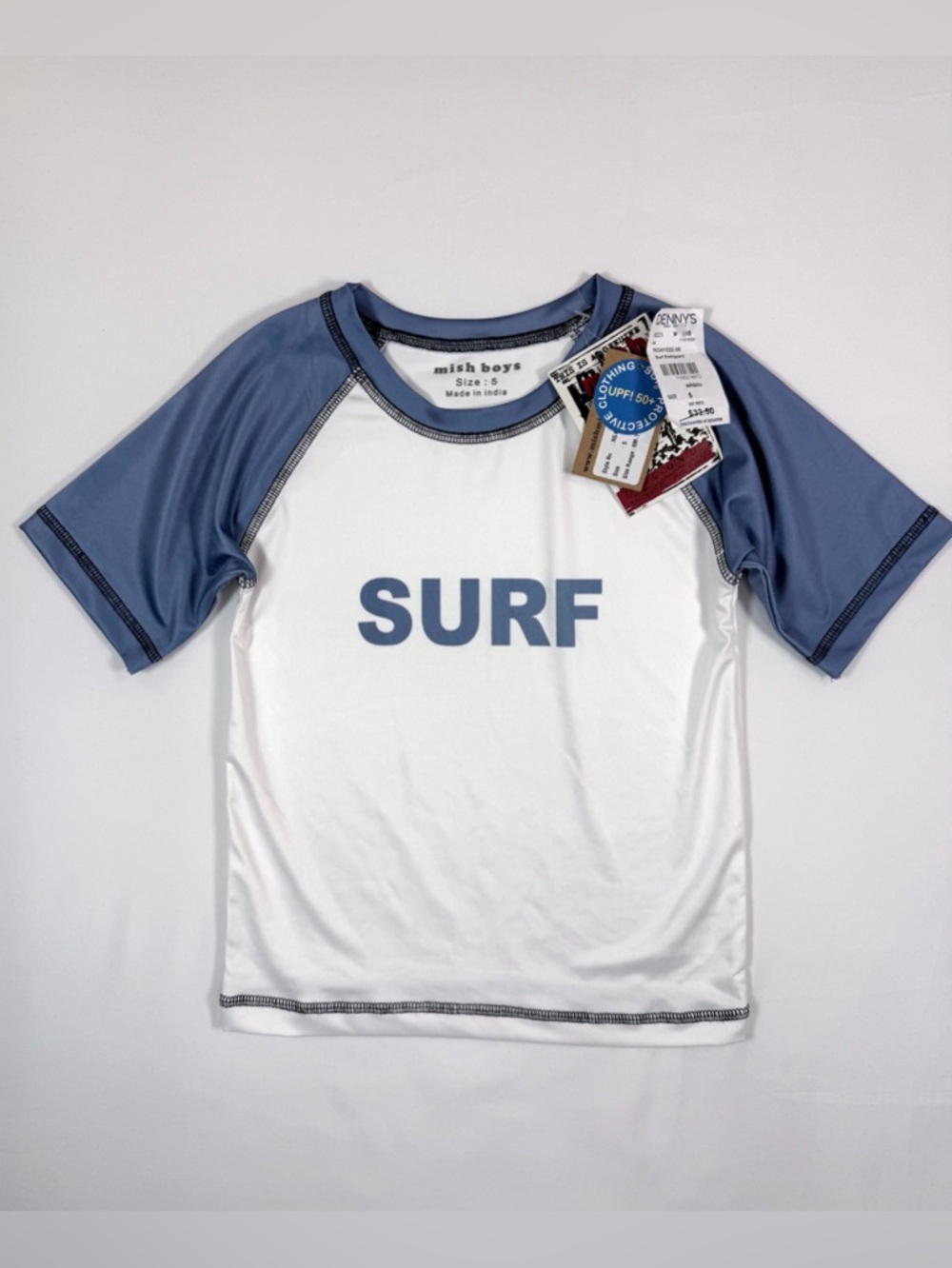 NWT MISH BOYS Boys Surf Rashguard Shirt Size 5 Beach Coastal Swim Athletic NEW